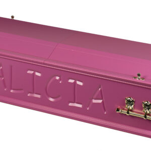 Britannia casket split lid bright pink