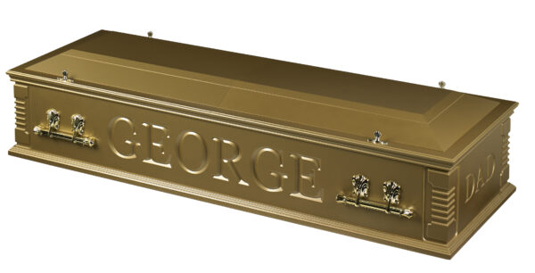 Britannia casket split lid gold
