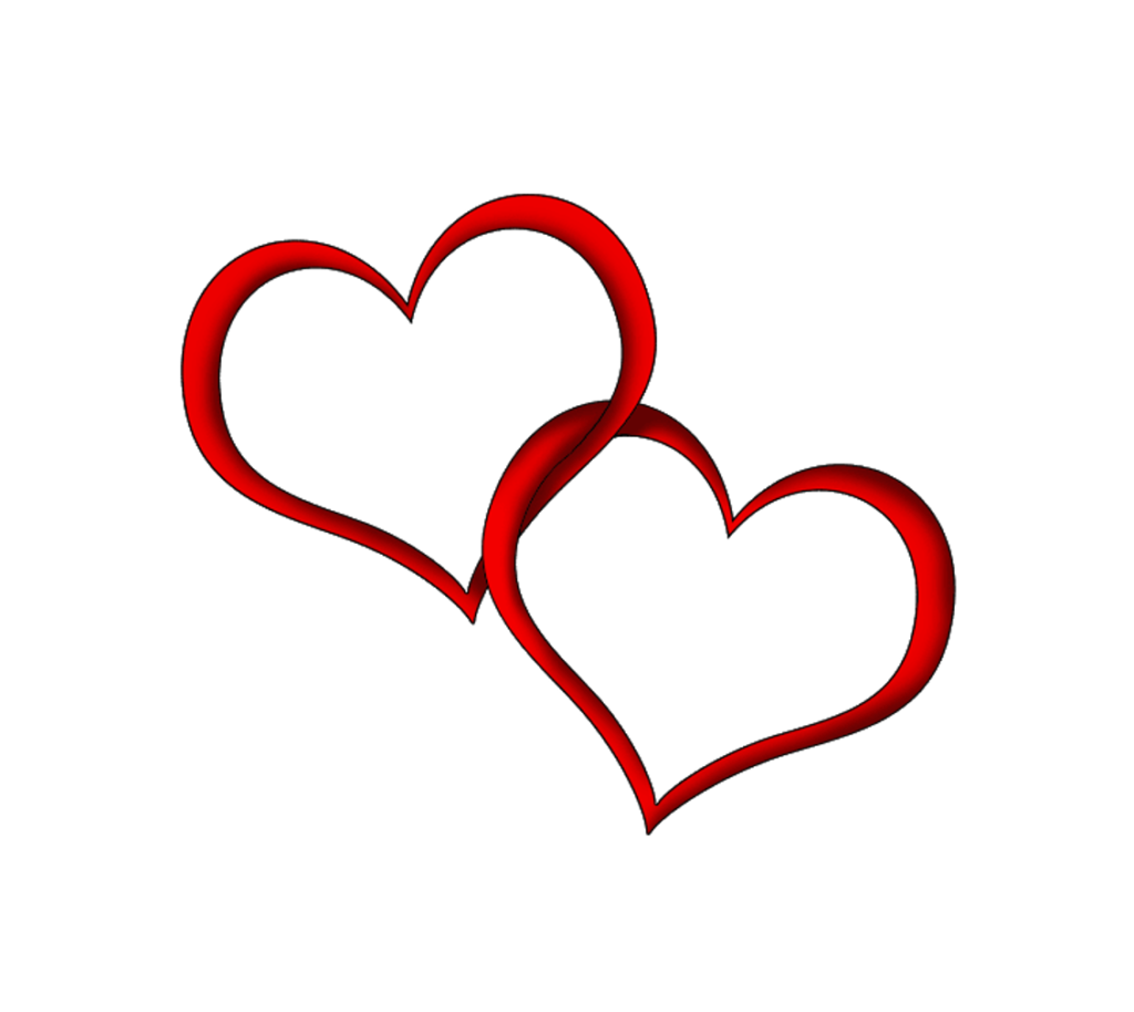Entwined red hearts 1