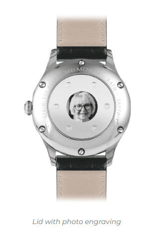 Even lid with photo engraving Even lid with photo engraving