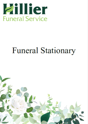 Funeral stationary