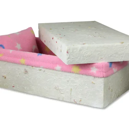 Pink fleece in baby casket