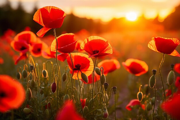 Poppy sunset