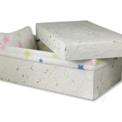 White fleece in baby casket