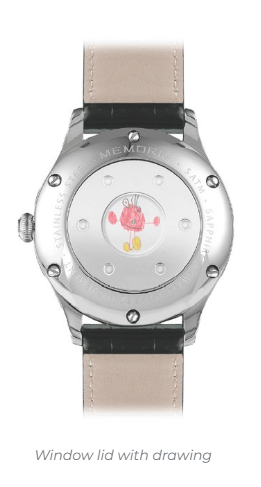 Window lid with drawing Window lid with drawing