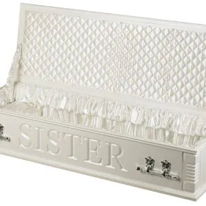 Britannia casket white full lid