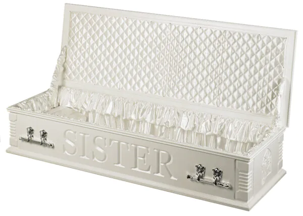 Britannia casket white full lid