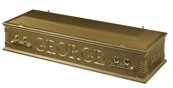 Britannia casket split lid gold