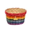 Rainbow oval ashes casket