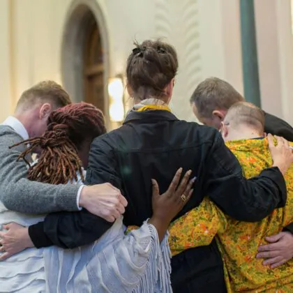 Group hugging