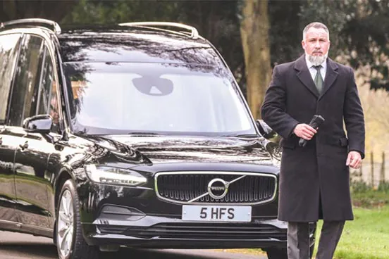Leading hearse